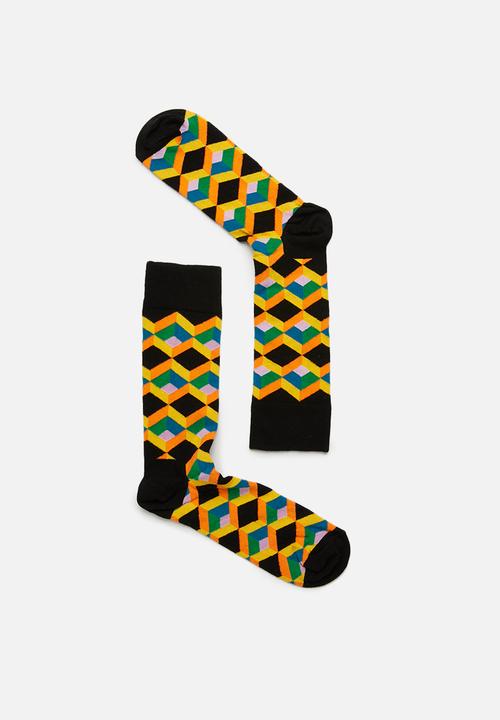 Happy Socks - Optic sqaure sock - multi