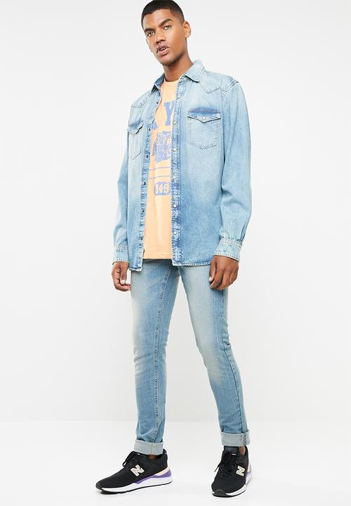Cotton On - Nyc wolf T-shirt - peach