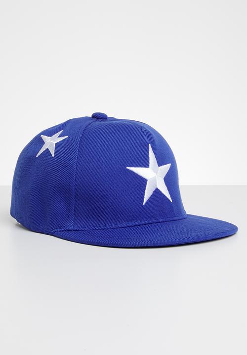 Pop Candy - Star flat brim cap - blue