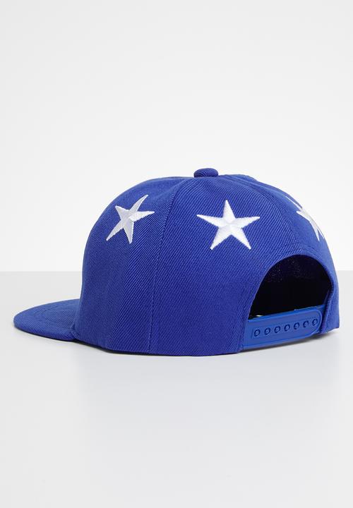 Pop Candy - Star flat brim cap - blue