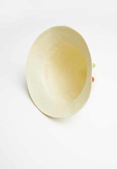 Pop Candy - Straw fedora hats - cream
