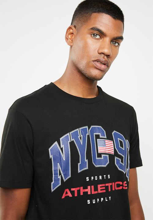 Cotton On - Nyc 91 short sleeve T-shirt - black
