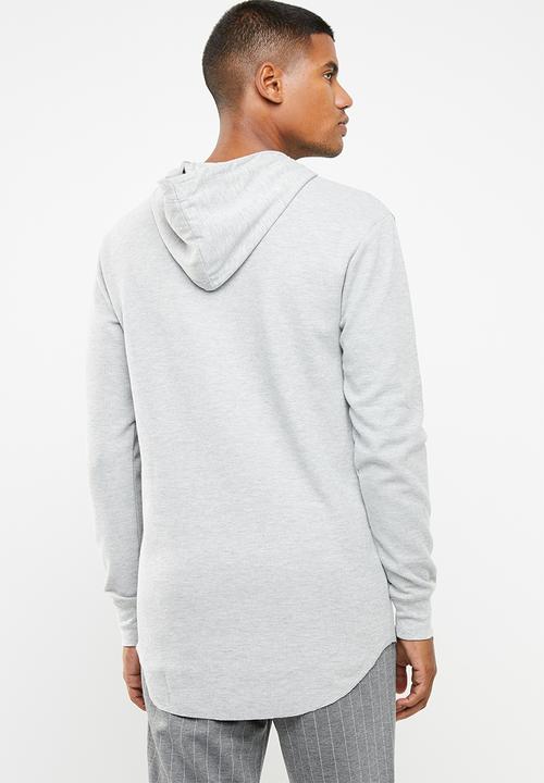 Cotton On - Hooded waffle long sleeve T-shirt - grey