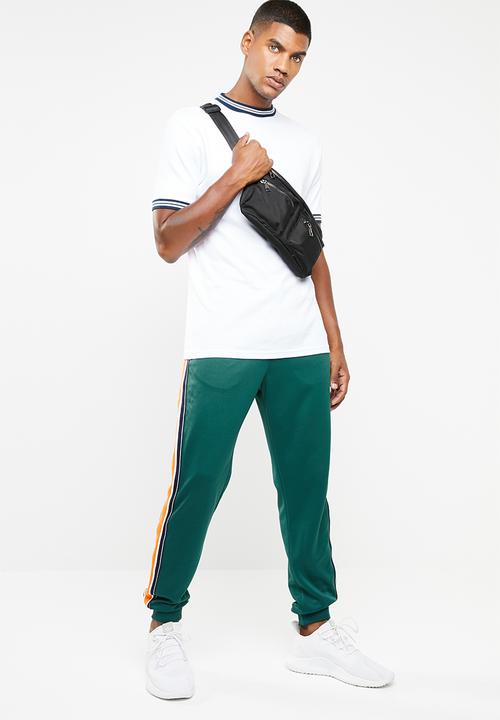 Cotton On - Slim ribbed tape tricot track jogger - green