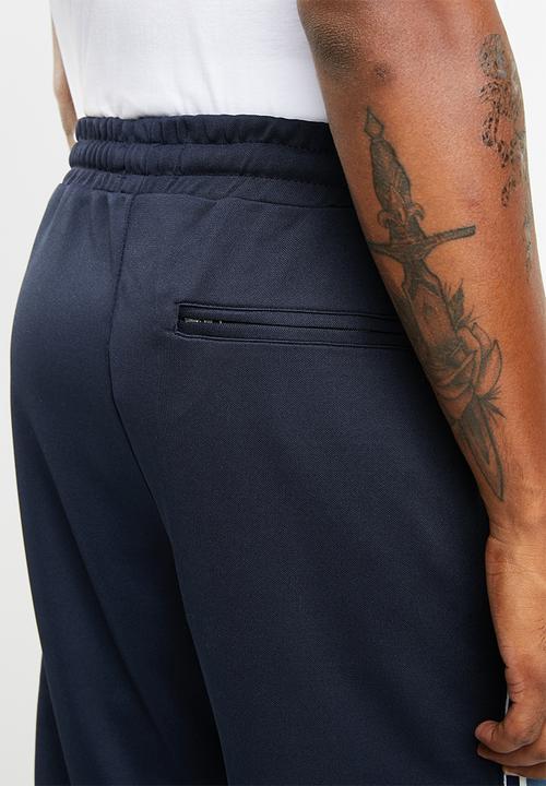 Cotton On - Slim tricot ribbed tape track jogger - navy