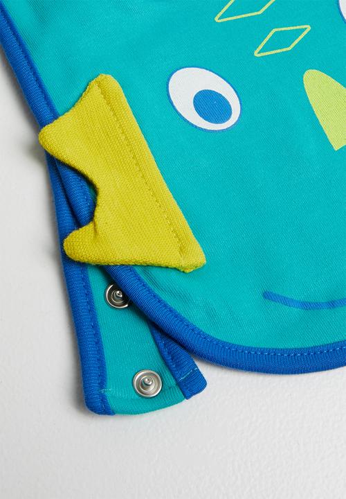 Baby Corner - Dino feeding bib - blue