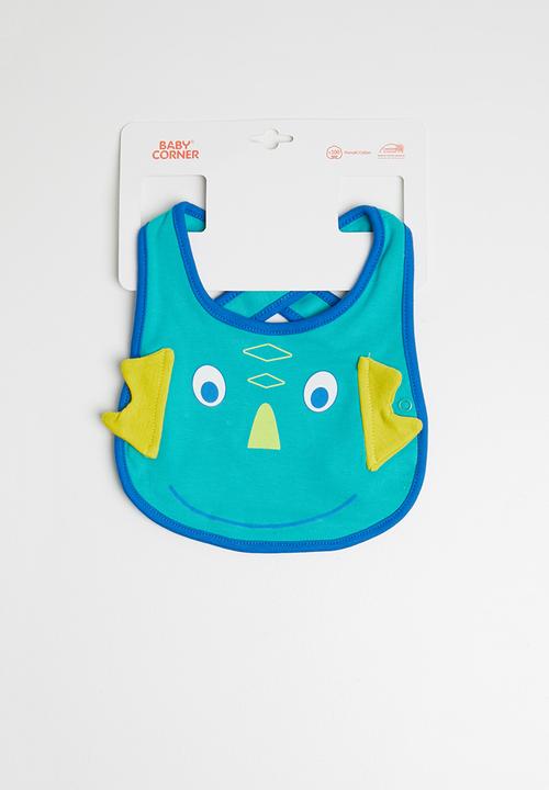 Baby Corner - Dino feeding bib - blue