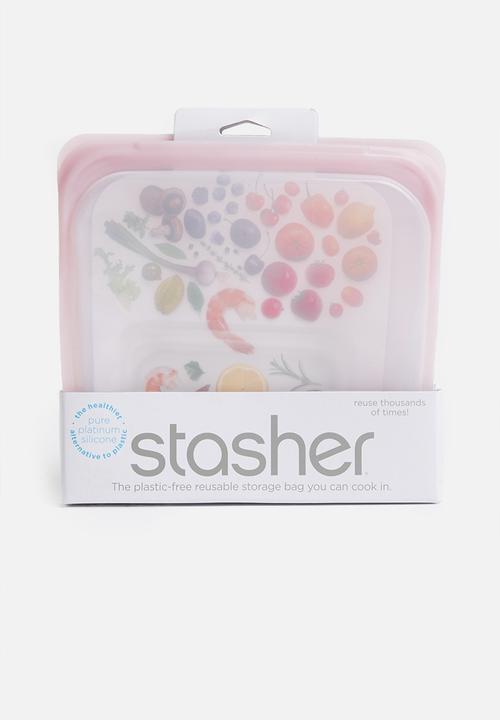 Stasher - Reusable silicone bag - rose quartz