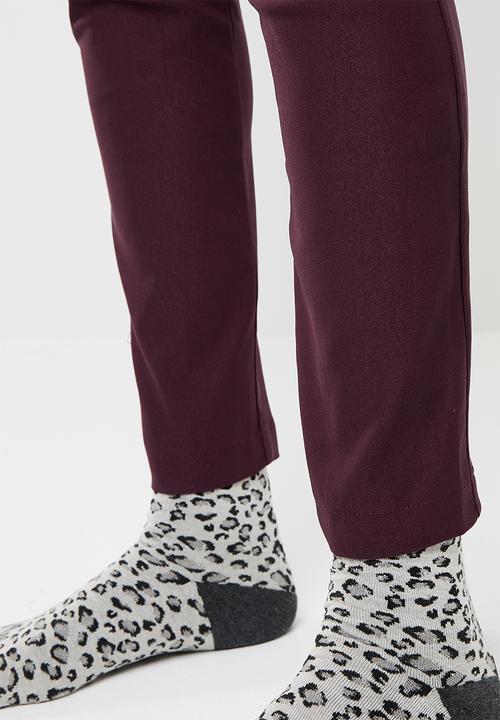 edit - Ankle grazer pants - burgundy