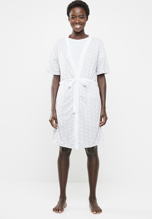 edit - Short sleeve gown - grey
