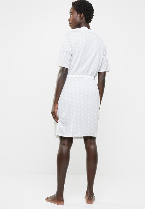 edit - Short sleeve gown - grey