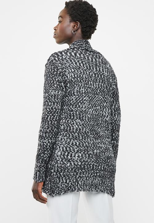 edit - Open front cardigan - black