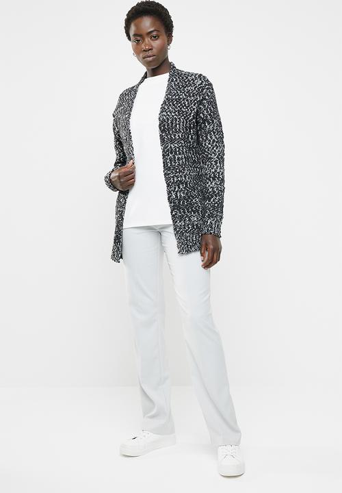 edit - Open front cardigan - black