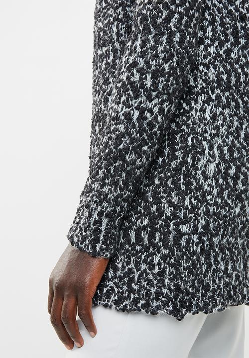 edit - Open front cardigan - black