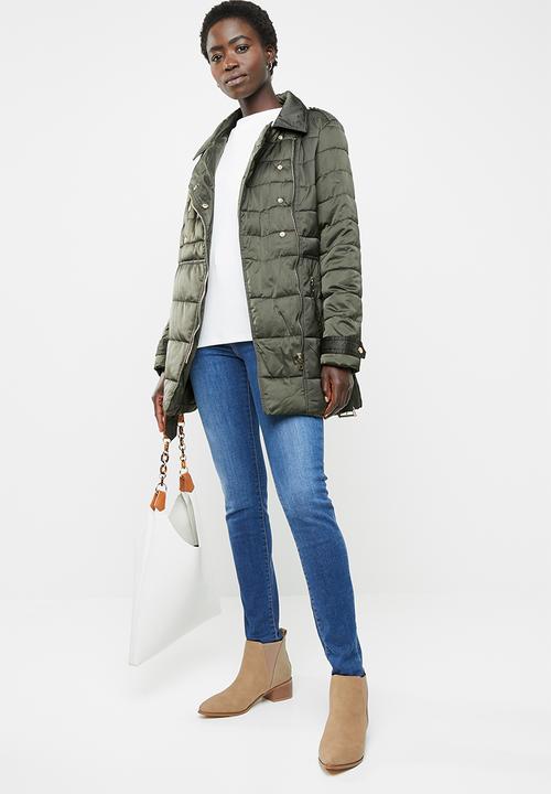edit - Quilted puffer jacket - khaki