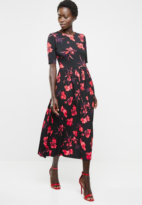 edit - Pleated maxi dress - multi