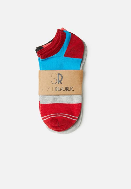 STYLE REPUBLIC - Plain 2 pack anklet socks - multi