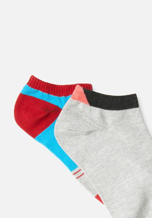 STYLE REPUBLIC - Plain 2 pack anklet socks - multi