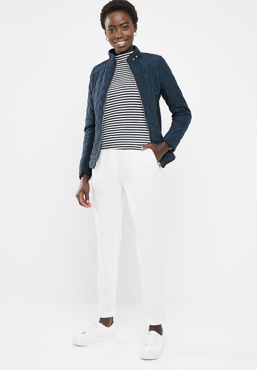 edit - Diamond quilted puffer jacket - navy