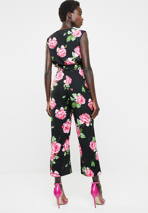 edit - Wrap-over sleeveless jumpsuit - multi
