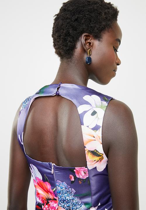 edit - Sleeveless fit and flare dress - purple