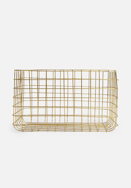 Sixth Floor - Finch wire basket - gold