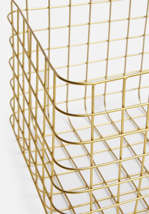 Sixth Floor - Finch wire basket - gold