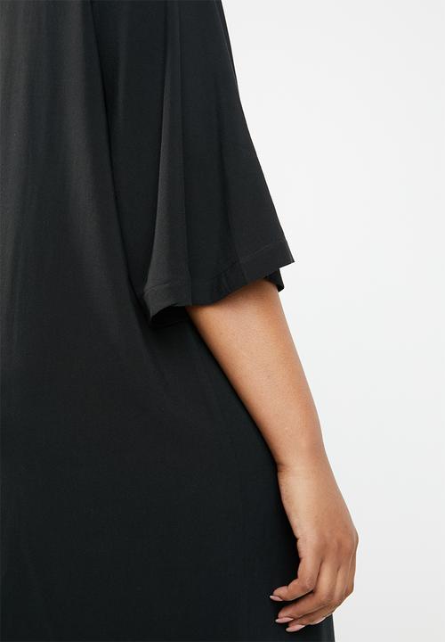 edit Plus - Boxy shift dress - black