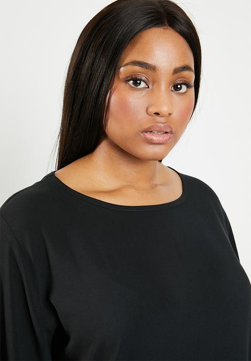 edit Plus - Boxy shift dress - black