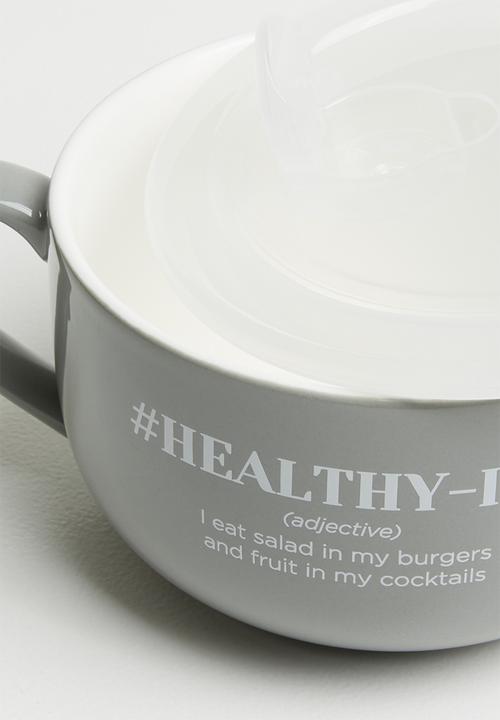 Typo - Big mug bowl - grey 