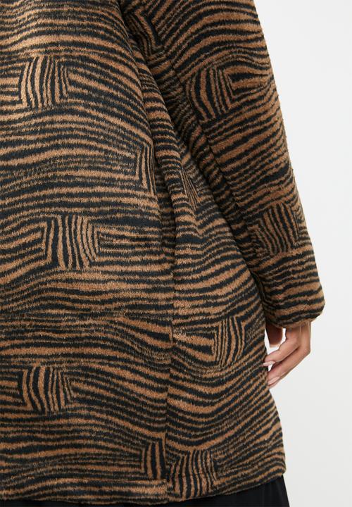 STYLE REPUBLIC PLUS - Stripe cocoon coat - Multi