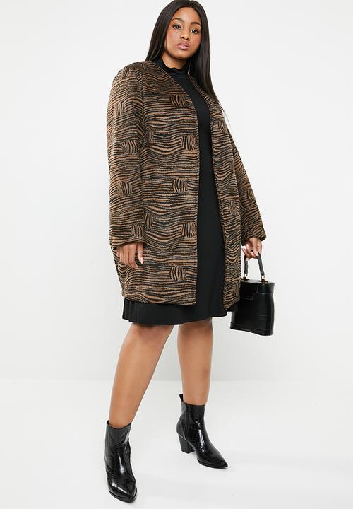 STYLE REPUBLIC PLUS - Stripe cocoon coat - Multi