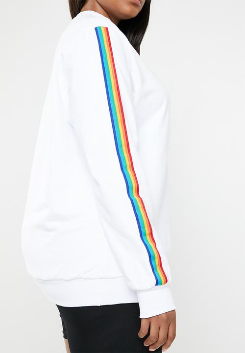 STYLE REPUBLIC PLUS - Rainbow sweater - white