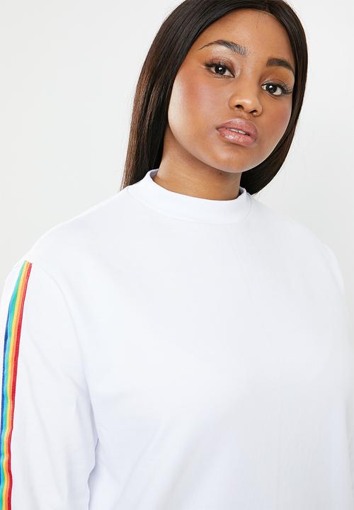 STYLE REPUBLIC PLUS - Rainbow sweater - white