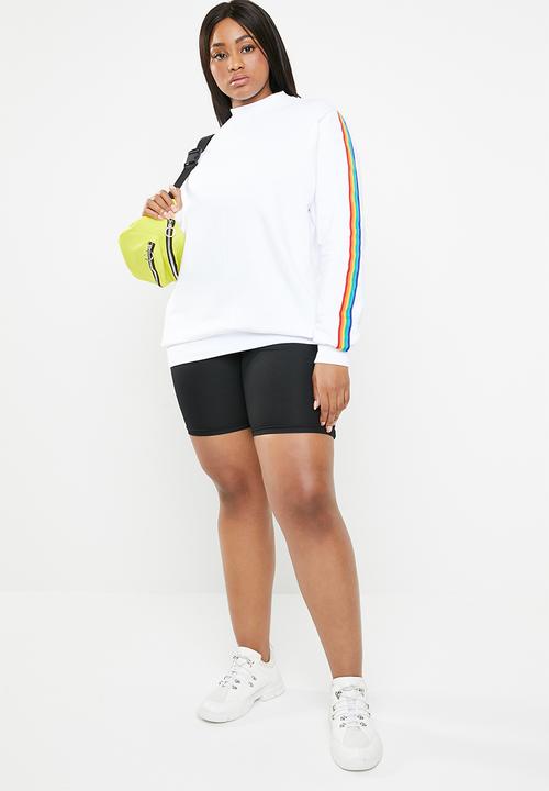 STYLE REPUBLIC PLUS - Rainbow sweater - white