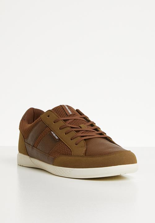 Jack & Jones - Byson mesh mix sneaker - cognac