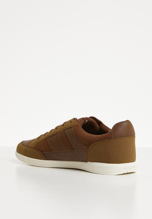 Jack & Jones - Byson mesh mix sneaker - cognac