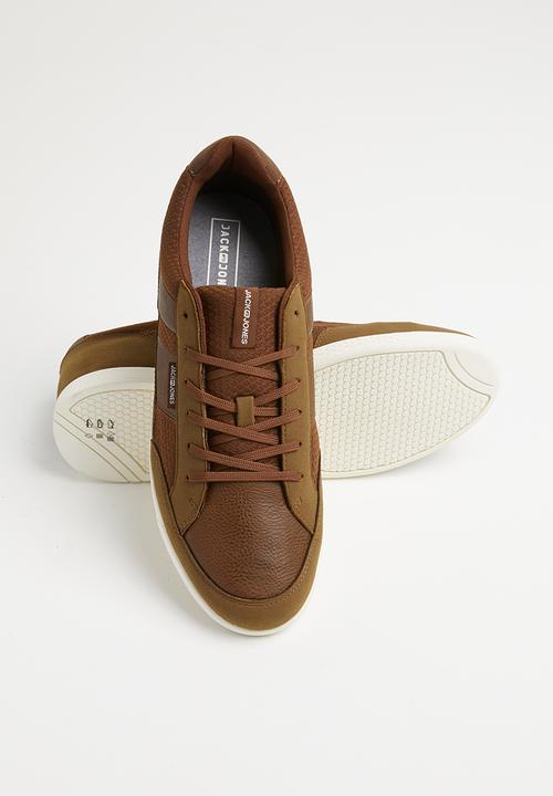 Jack & Jones - Byson mesh mix sneaker - cognac