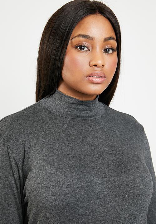 STYLE REPUBLIC PLUS - Turtle neck top - grey