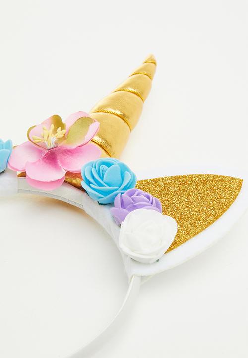 Pop Candy - Unicorn headband with flower detail - multi 
