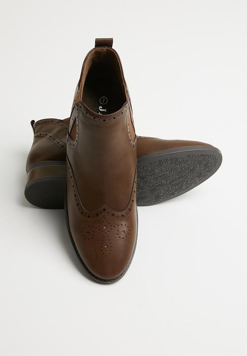 Jada - Brogue chelsea boot - brown