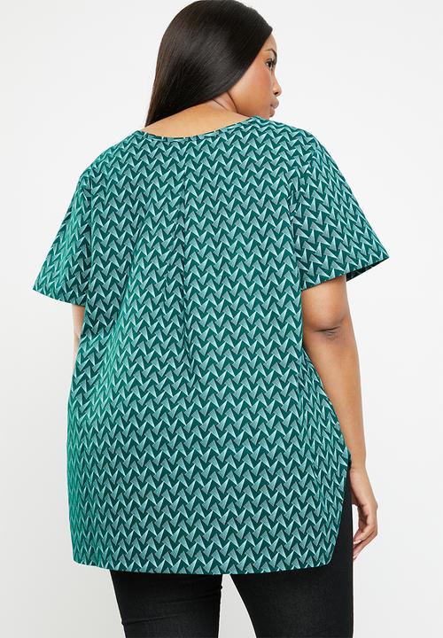 AMANDA LAIRD CHERRY - Sibongiseni plus geo retro top - multi