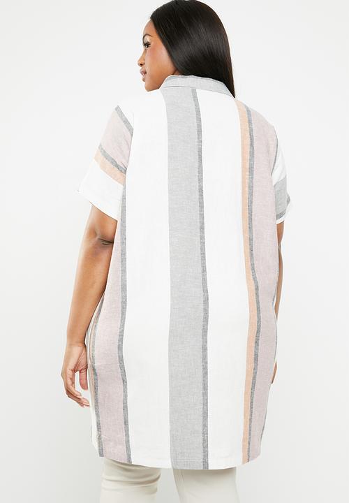 AMANDA LAIRD CHERRY - Nozibele plus button through tunic - multi