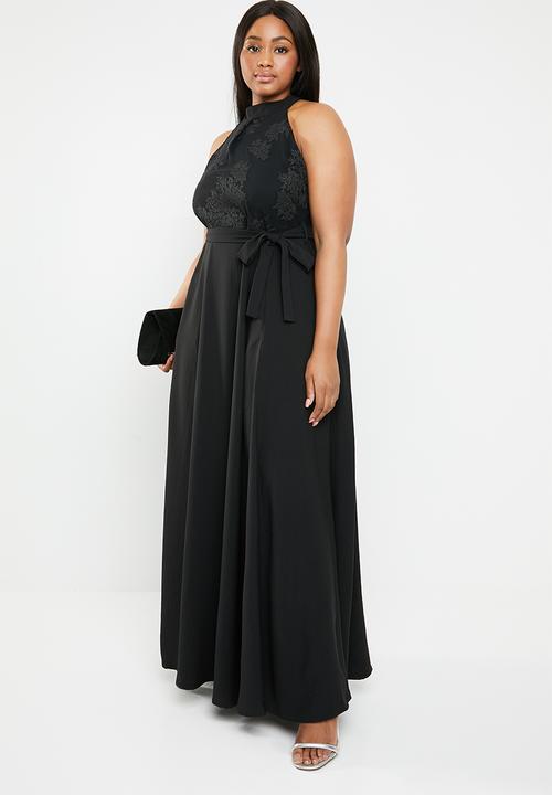 AMANDA LAIRD CHERRY - Mthandeni plus halter maxi dress - black
