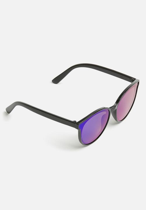 Pop Candy - Oversize reflective sunglasses - black