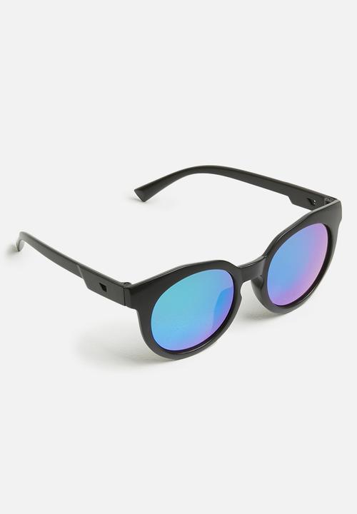 Pop Candy - Oversize reflective sunglasses - black