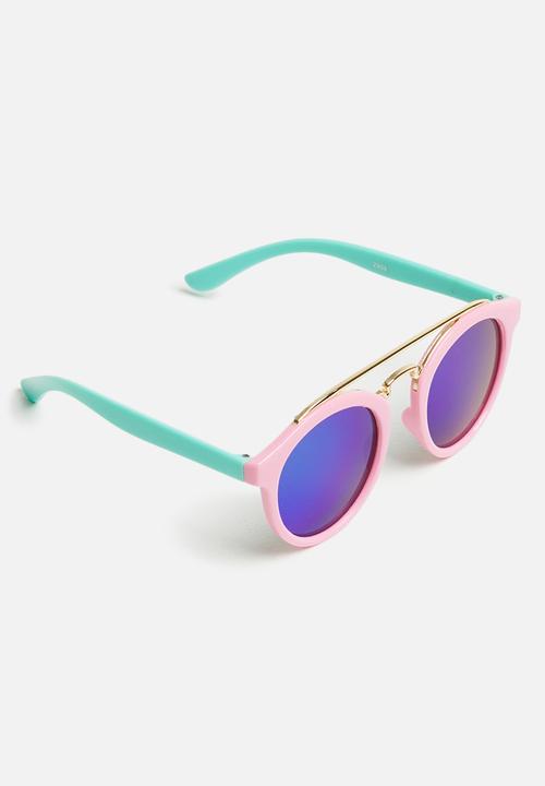 Pop Candy - Round sunglasses - pink & turquoise 