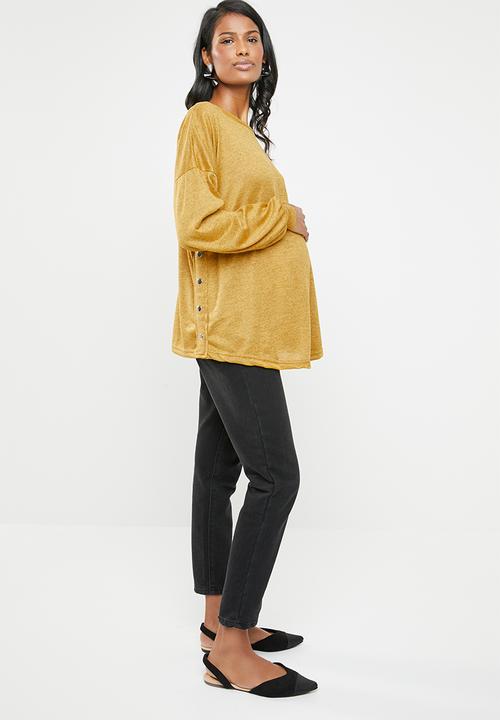 edit Maternity - Maternity studded jersey - mustard