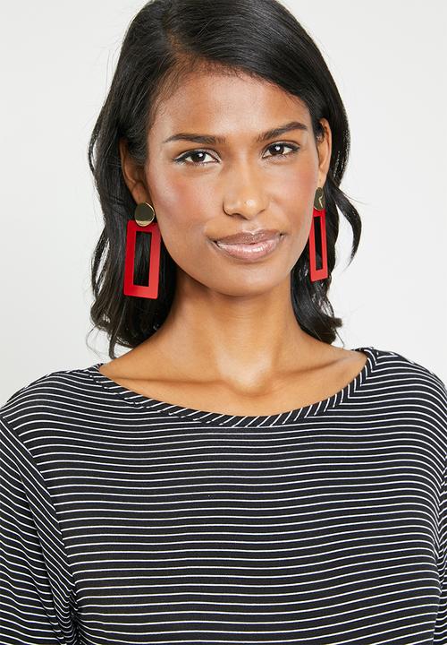edit Maternity - Maternity boat neck top - black & white