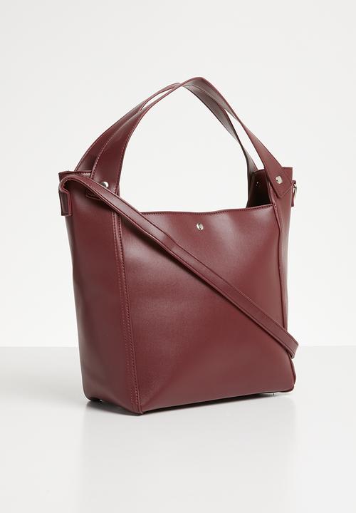 Superbalist - Jasmine structured tote bag - burgundy